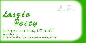 laszlo peity business card